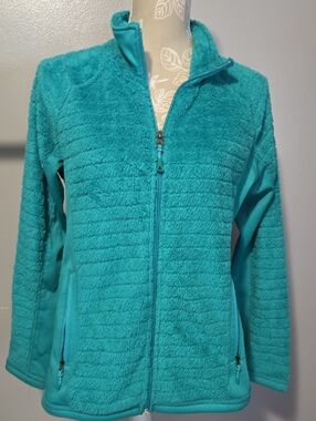 Gymboree Teal Plush Teddy Zip-Up Jacket